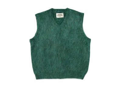 BEAMS FUTURE ARCHIVE Shaggy Knit Vest "Green"