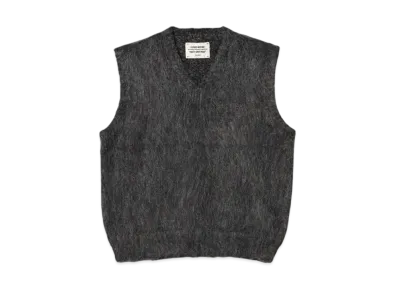 BEAMS FUTURE ARCHIVE Shaggy Knit Vest "Black"