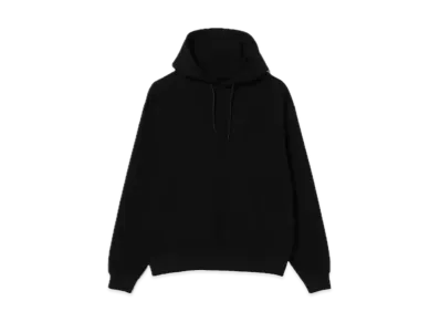 BEAMS Suvin Cotton Hoodie "Black"