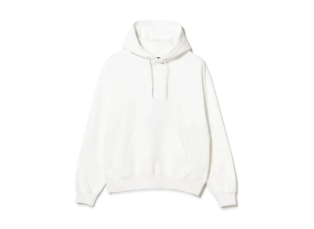 BEAMS Suvin Cotton Hoodie "White"