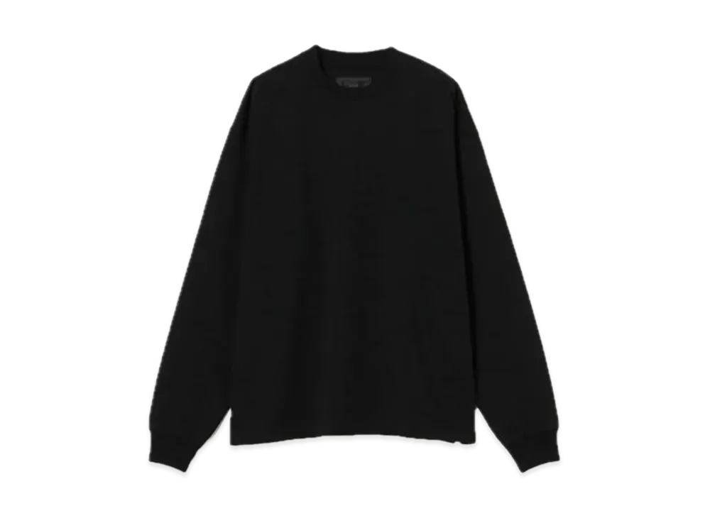 BEAMS Suvin Cotton Long Sleeve T-Shirt "Black"