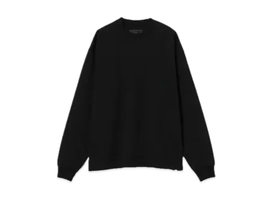 BEAMS Suvin Cotton Long Sleeve T-Shirt "Black"