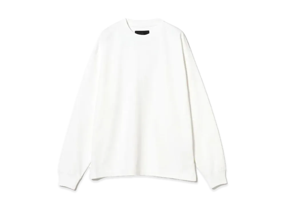 BEAMS Suvin Cotton Long Sleeve T-Shirt "White"