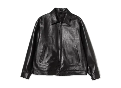 BEAMS Leather Zip Blouson "Black"