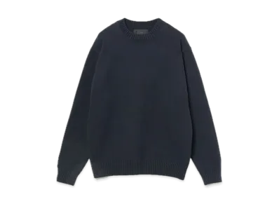 BEAMS 5Gauge Suvin Cotton Crewneck Knit "Navy"