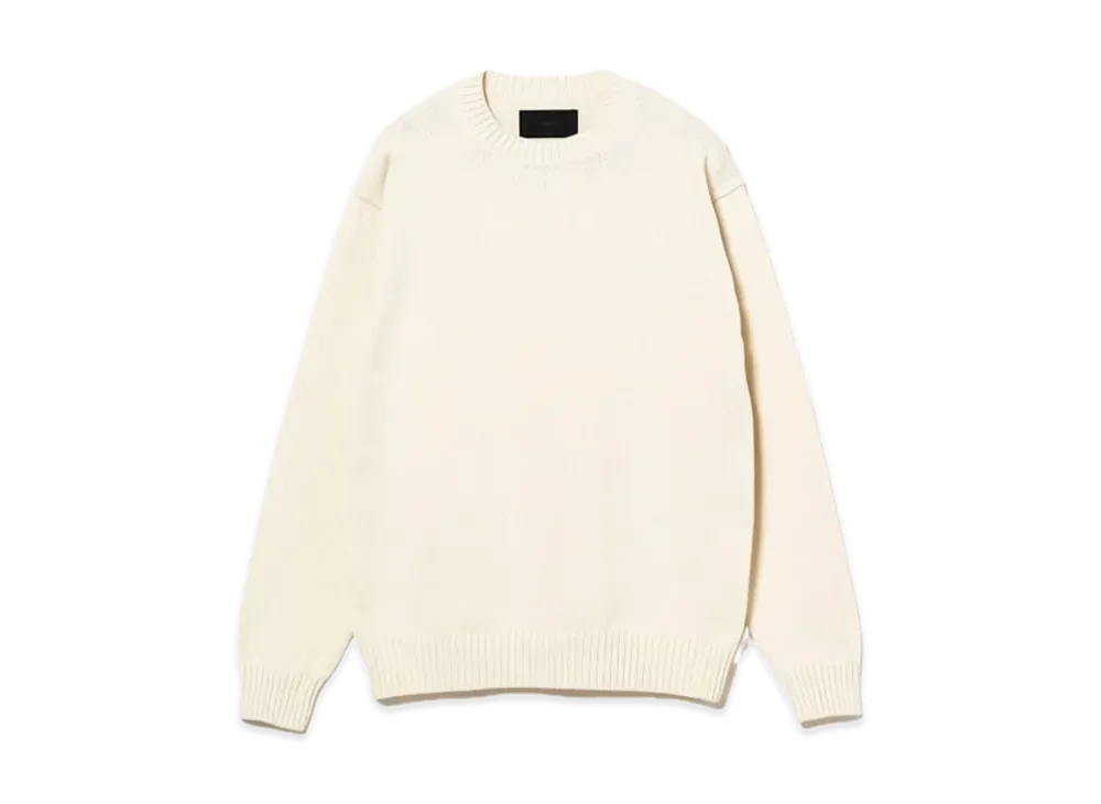 BEAMS 5Gauge Suvin Cotton Crewneck Knit "OffWhite"