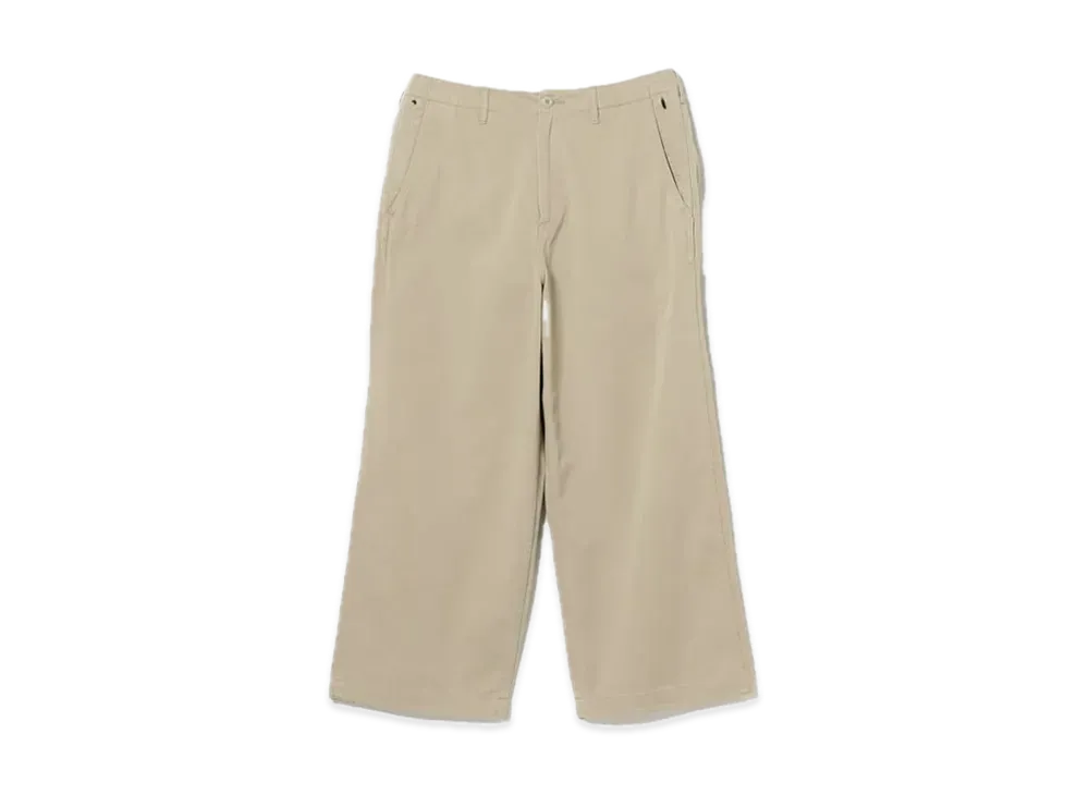 BEAMS Wide Chino Pants "Sand"