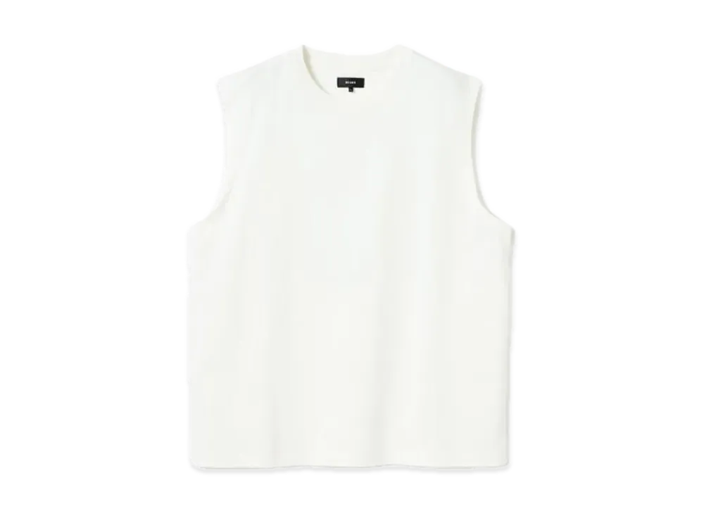 BEAMS Sleeveless Cut And Sew "White"