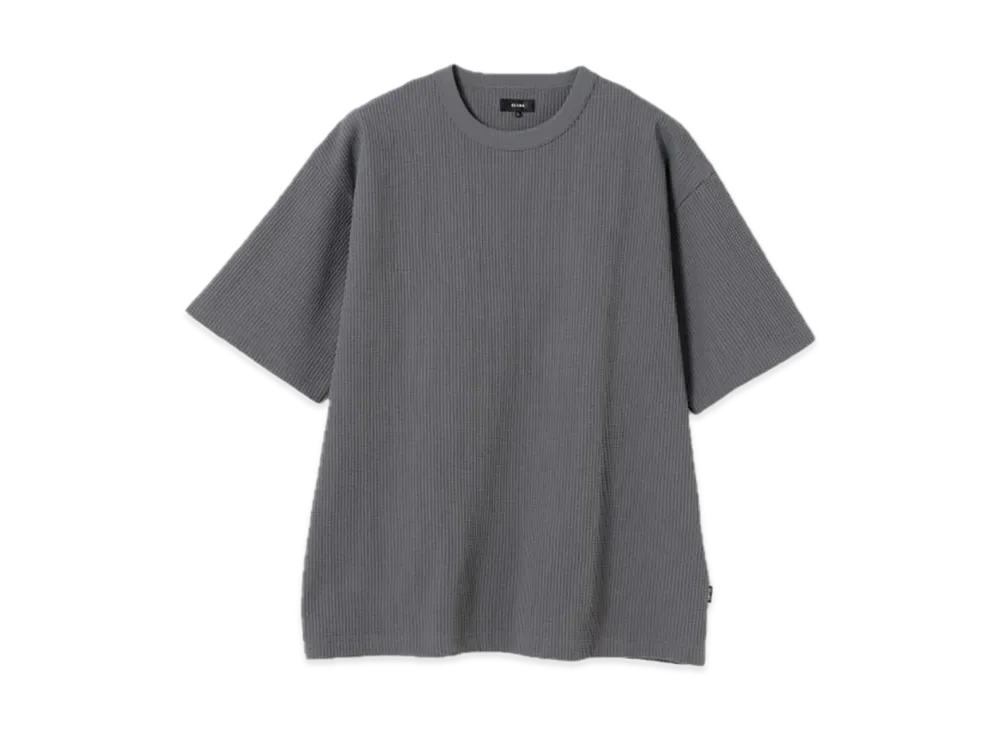 BEAMS Stretch Waffle Tee "Gray"