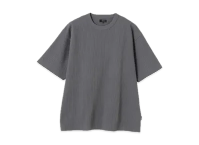 BEAMS Stretch Waffle Tee "Gray"