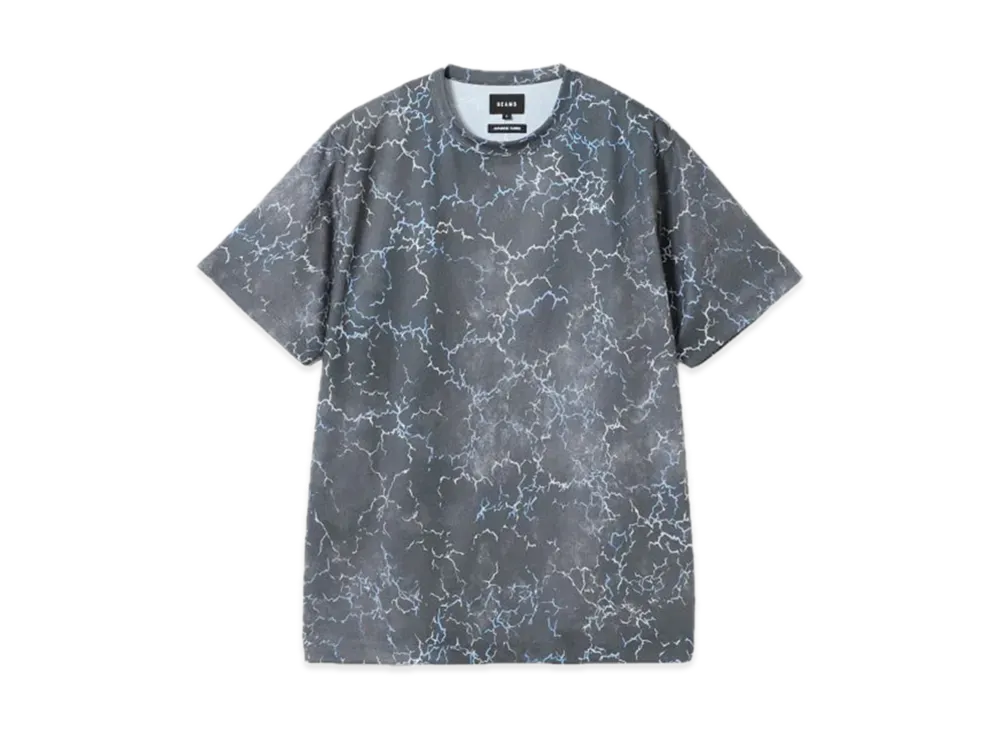 BEAMS Mesh Patterned Tee "Black"