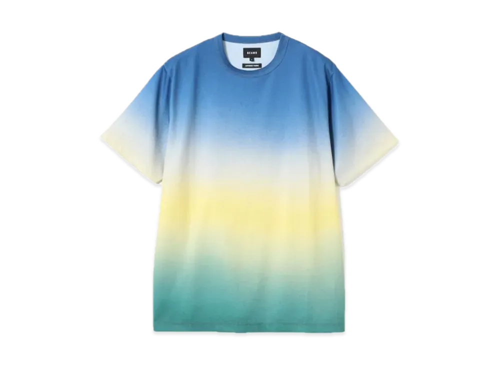 BEAMS Mesh Patterned Tee "Blue"
