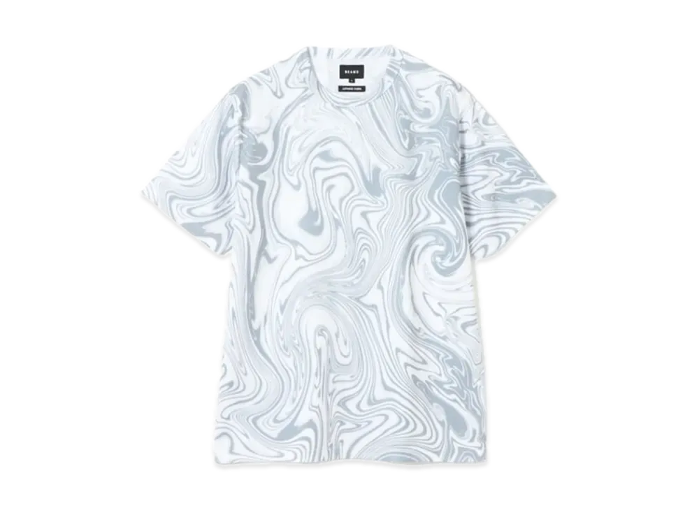 BEAMS Mesh Patterned Tee "Gray"