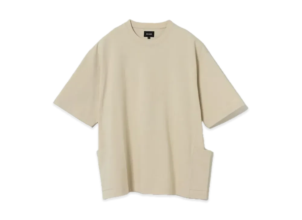BEAMS Side Pocket Loose T-Shirt "Natural"