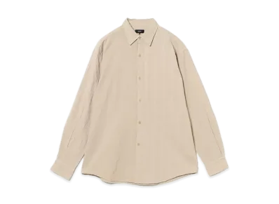 BEAMS Relaxed Fit Crazy Dobby Shirt "Beige"