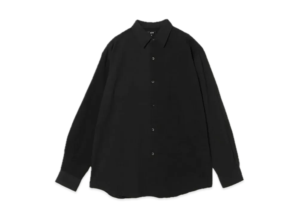 BEAMS Relaxed Fit Crazy Dobby Shirt "Black"