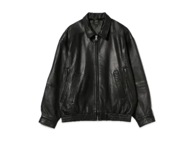 BEAMS Leather Blouson "Black"