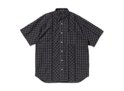 BEAMS Lace Tartan Check Shirt "Gray"