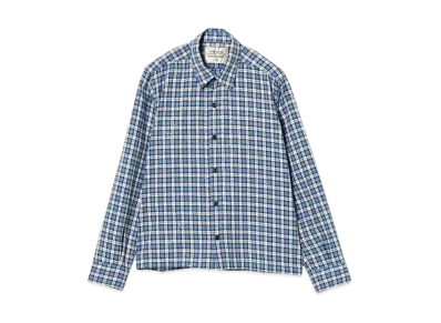BEAMS FUTURE ARCHIVE Glitter Nelcheck Shirt "Blue"