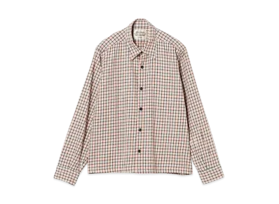 BEAMS FUTURE ARCHIVE Glitter Nelcheck Shirt "Orange"