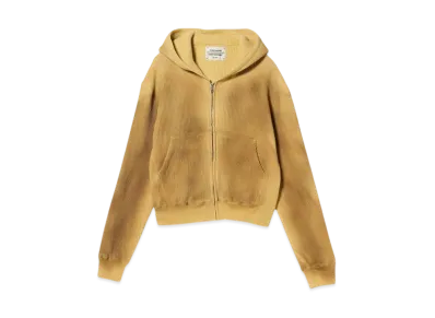 BEAMS FUTURE ARCHIVE Fade Thermal Hoodie "BrownMustard"