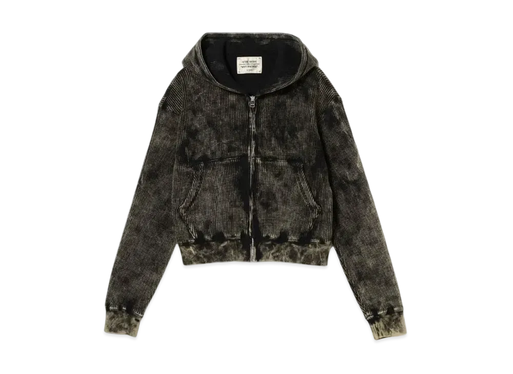 BEAMS FUTURE ARCHIVE Fade Thermal Hoodie "BlackMustard"