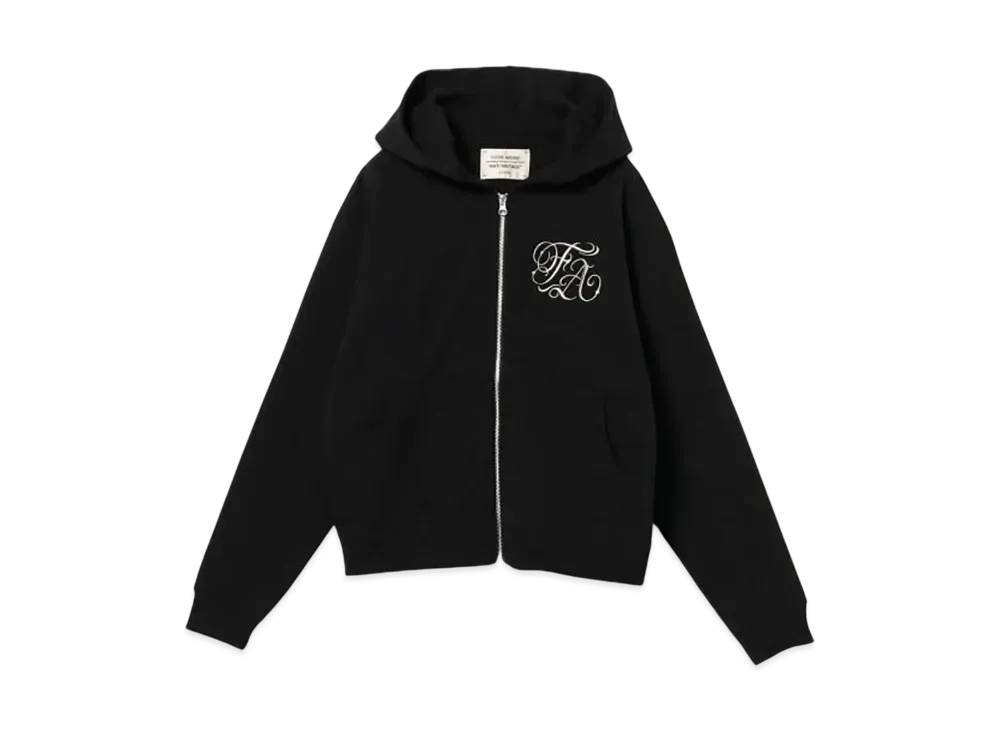 BEAMS FUTURE ARCHIVE Emblem Zip Hoodie "Black"