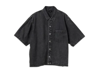 BEAMS Short Denim Shirt "Black"