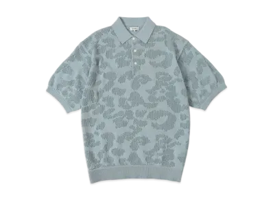 BEAMS 12 Gauge Mesh Polo Shirt "Sax"
