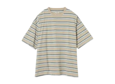 BEAMS Loose Striped T-Shirt "Sand"