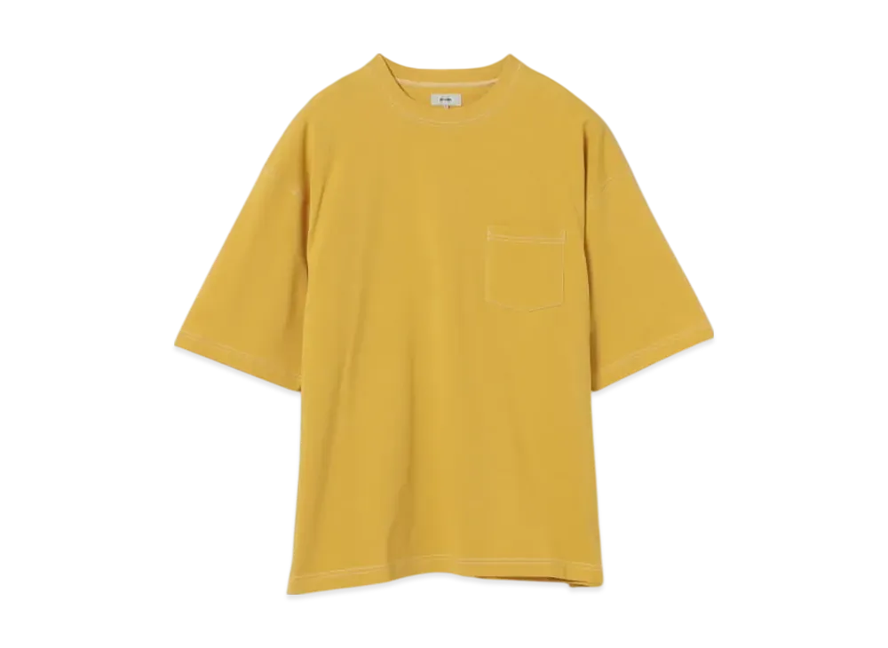 BEAMS Stitched Loose T-Shirt "Yellow"