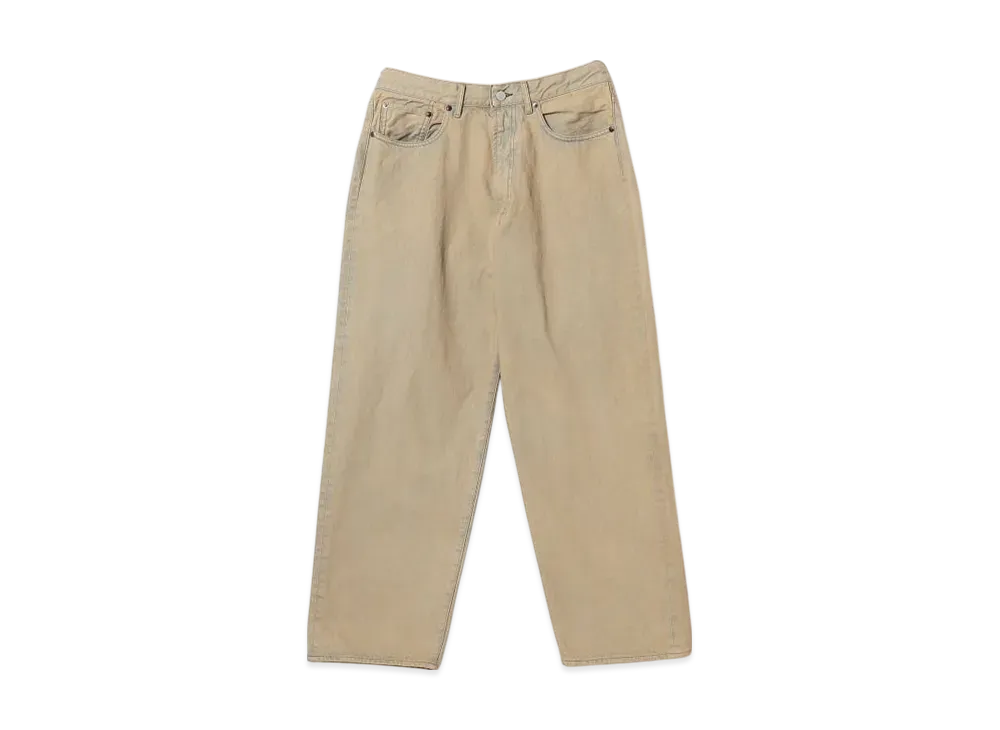 BEAMS Wide Fit Denim Pants "Beige"