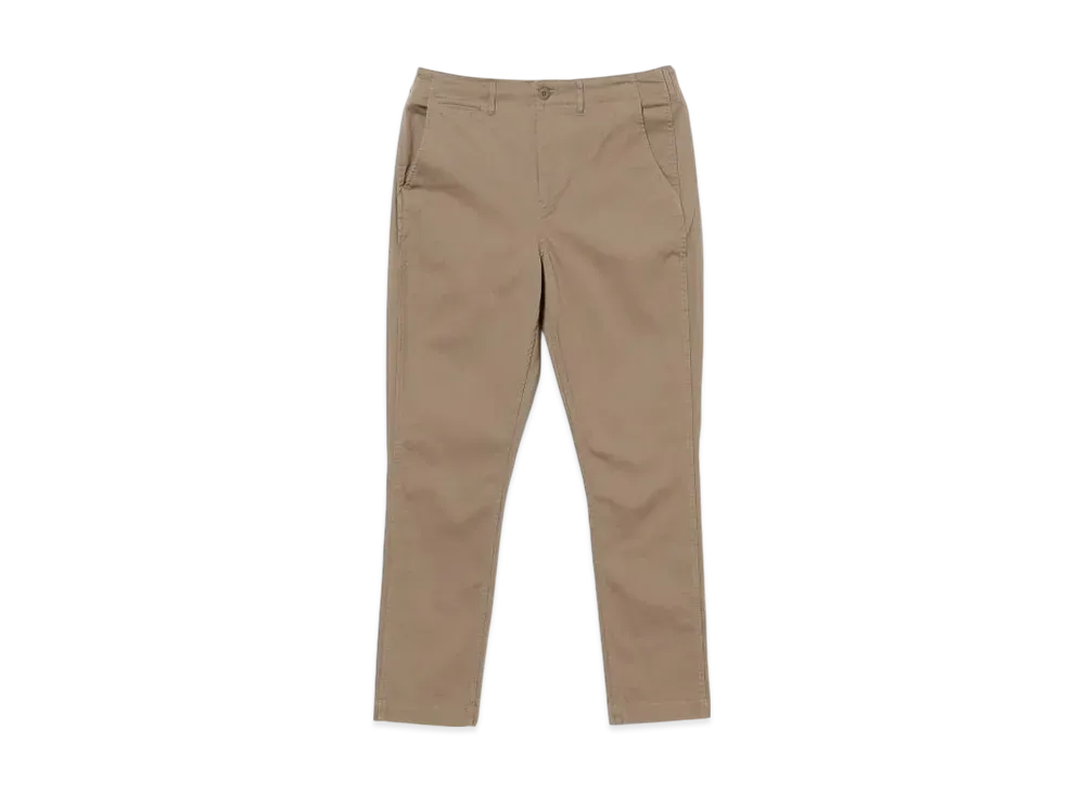 BEAMS Cotton Pique Stretch Tapered Pants "Beige"