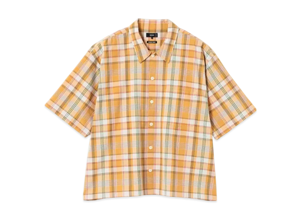 BEAMS Check Short Shirt "Orange"