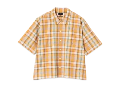 BEAMS Check Short Shirt "Orange"