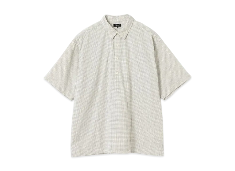 BEAMS Checked Easy Pullover Shirt "OffWhite"