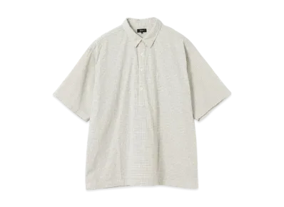 BEAMS Checked Easy Pullover Shirt "OffWhite"