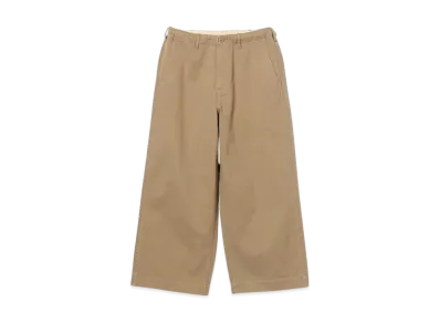 BEAMS 1940s Detail Wide Chino Pants "Beige"