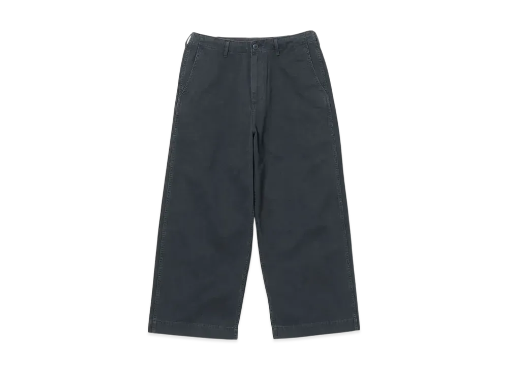 BEAMS 1940s Detail Wide Chino Pants "Navy"