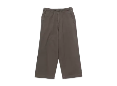 BEAMS 1940s Detail Wide Chino Pants "ChacoalGray"