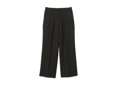 BEAMS 2 Pleat Wide Slacks "Black"