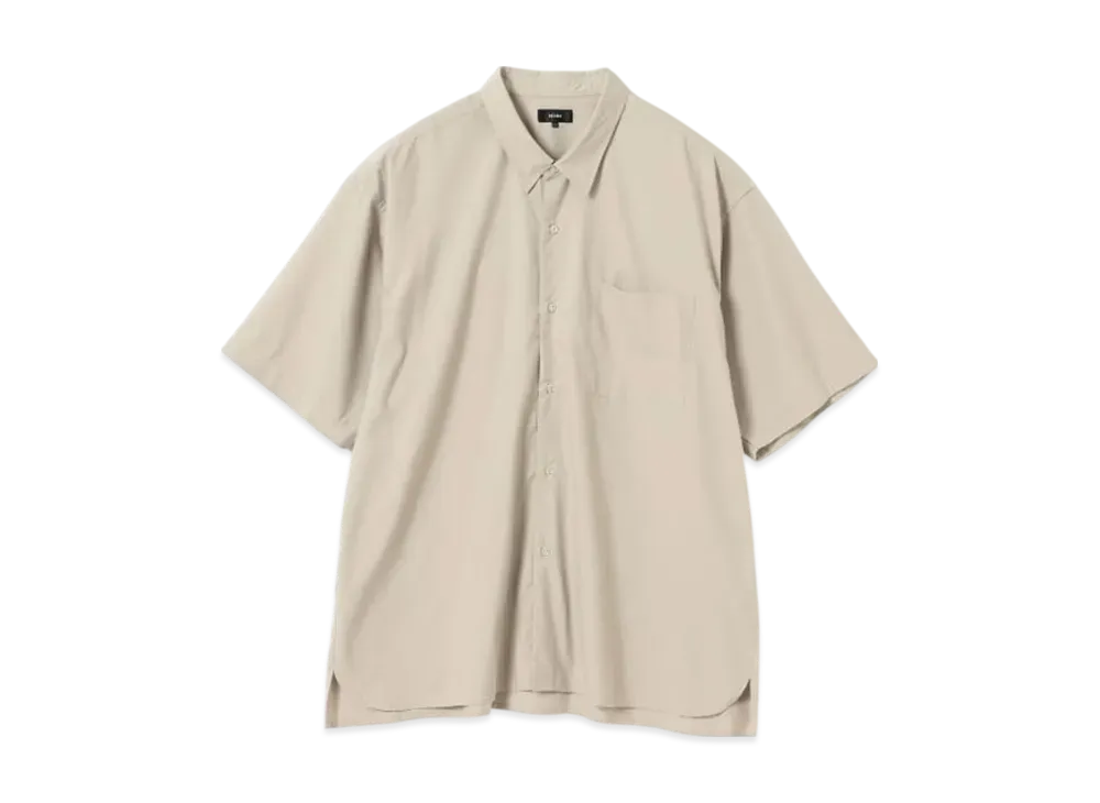 BEAMS Solid Easy Half Sleeve Shirt "Taupe"
