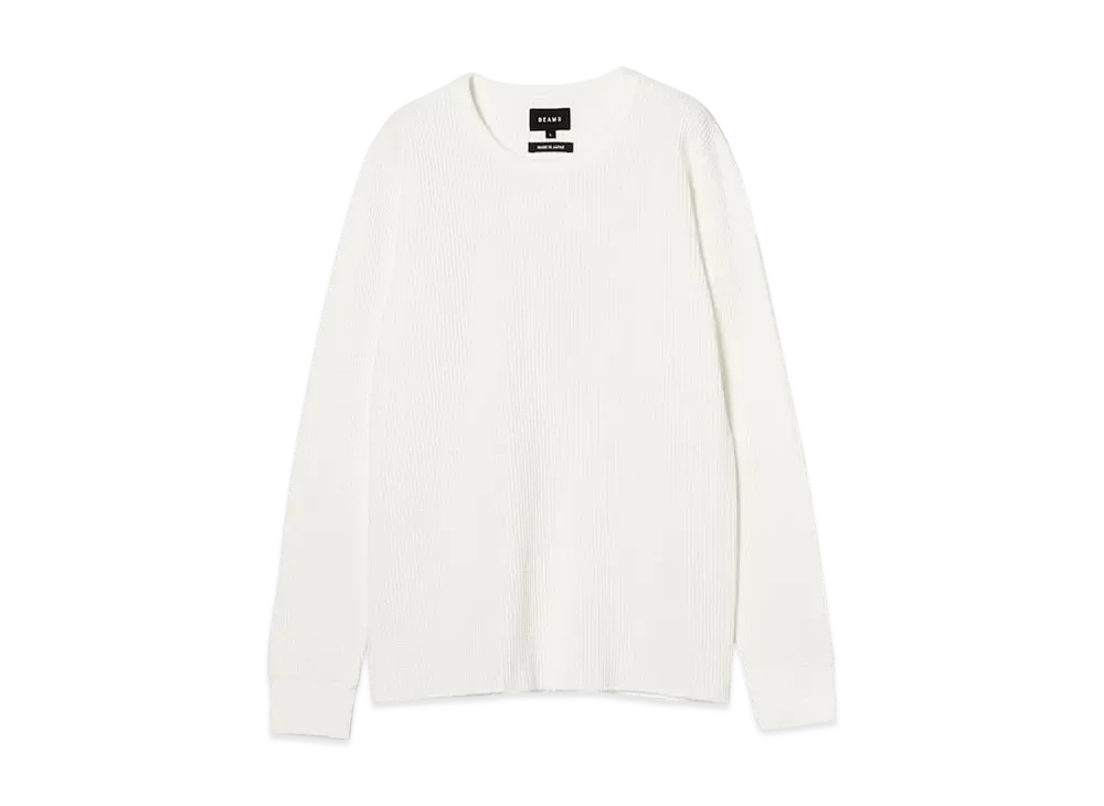 BEAMS Thermal Cut And Sew "White"