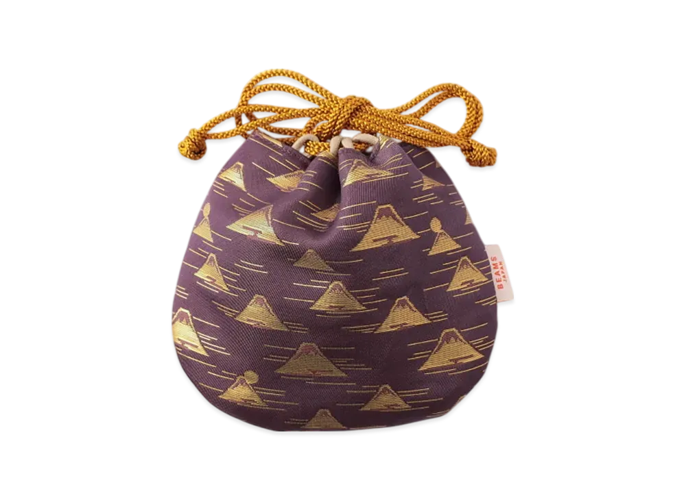 BEAMS Exclusive Toriikabusikigaisya / Mt. Fuji Pattern Cup Drawstring Kyoto Limited "Purple"