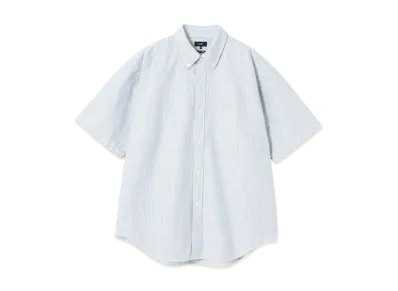 BEAMS Wide Fit 3/4 Sleeve Button Down Shirt "BlueStripe"