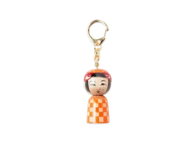 BEAMS Fukushima Map vol.50 Exclusive clay bath kokeshi keychain "Orange"