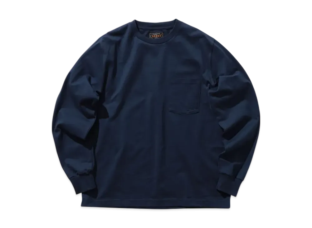 BEAMS Pocket Tee 40/2 "Navy"