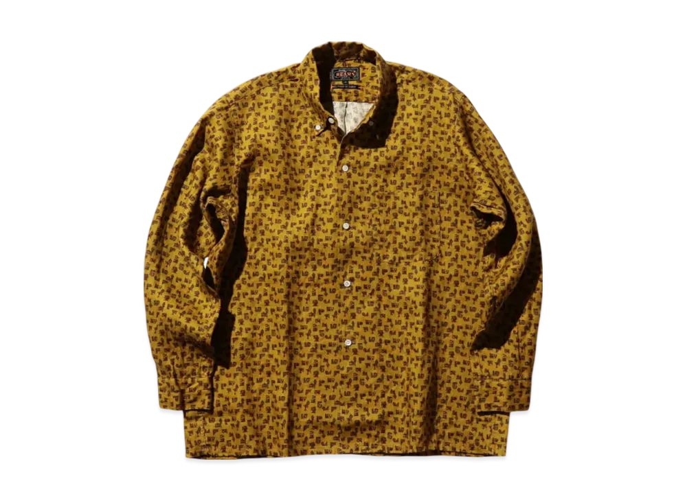 BEAMS Open B.D. Linen Print "Musterd"