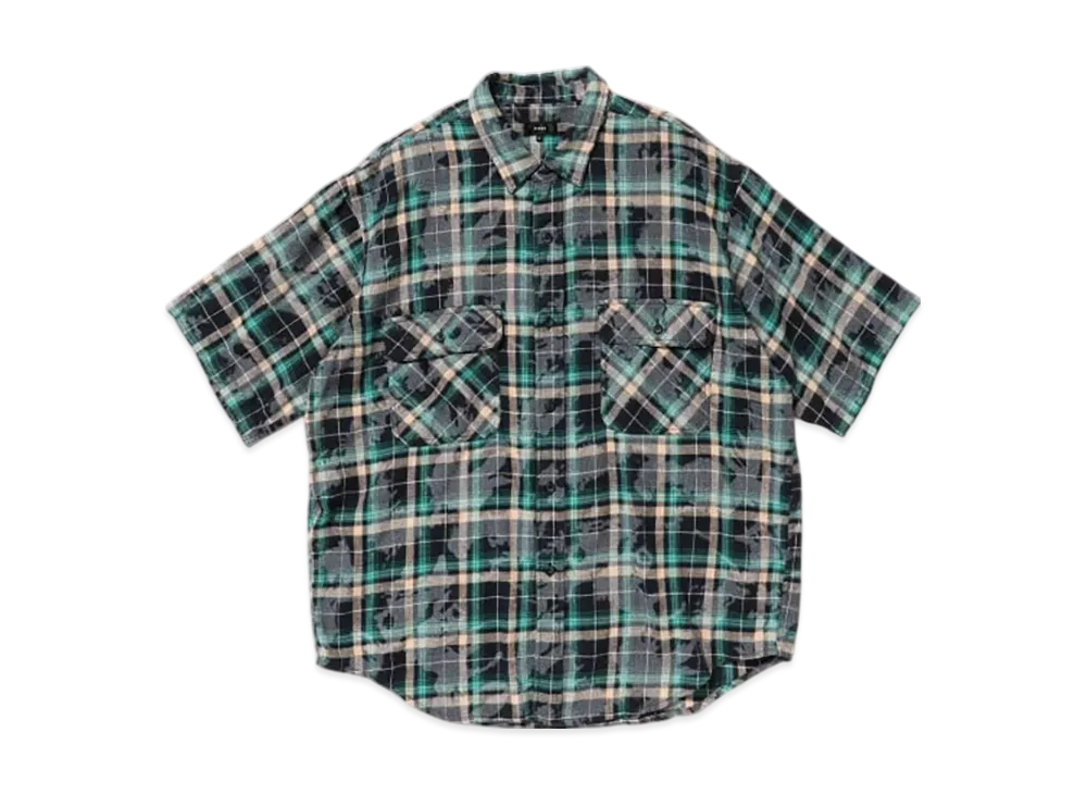 BEAMS Fade Work Checked Shirt "Navy"