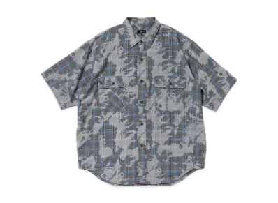 BEAMS Fade Work Checked Shirt "Blue"
